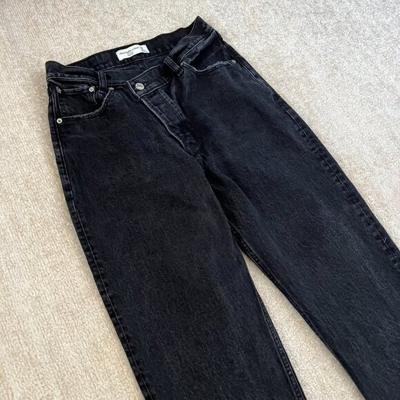 Abercrombie & Fitch High Waisted Dad Jeans Button Fly 26 / 2 Long - Picture 3 of 11